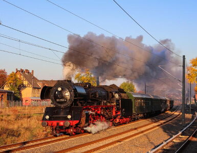 WFL Dampflokzug bei voller Fahrt