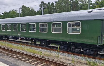 Außenansicht eines historischen Salonwagens